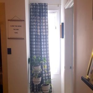 Black and white curtain panels x4 set
